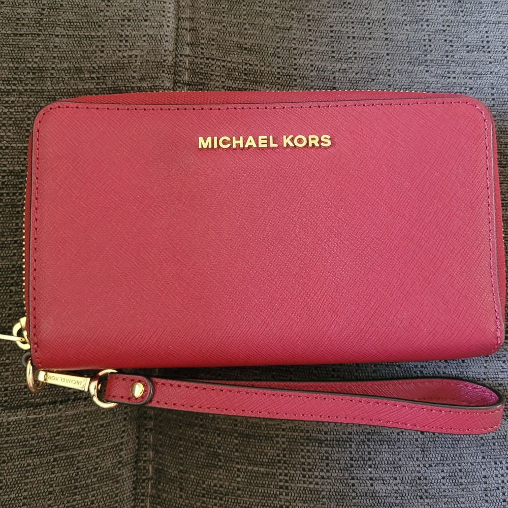 Michael Kors Red Wristlet Wallet